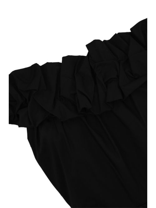 Abito lungo in cotone con rouches Nero NO SECRETS | 251NS191LIQUIRIZIA